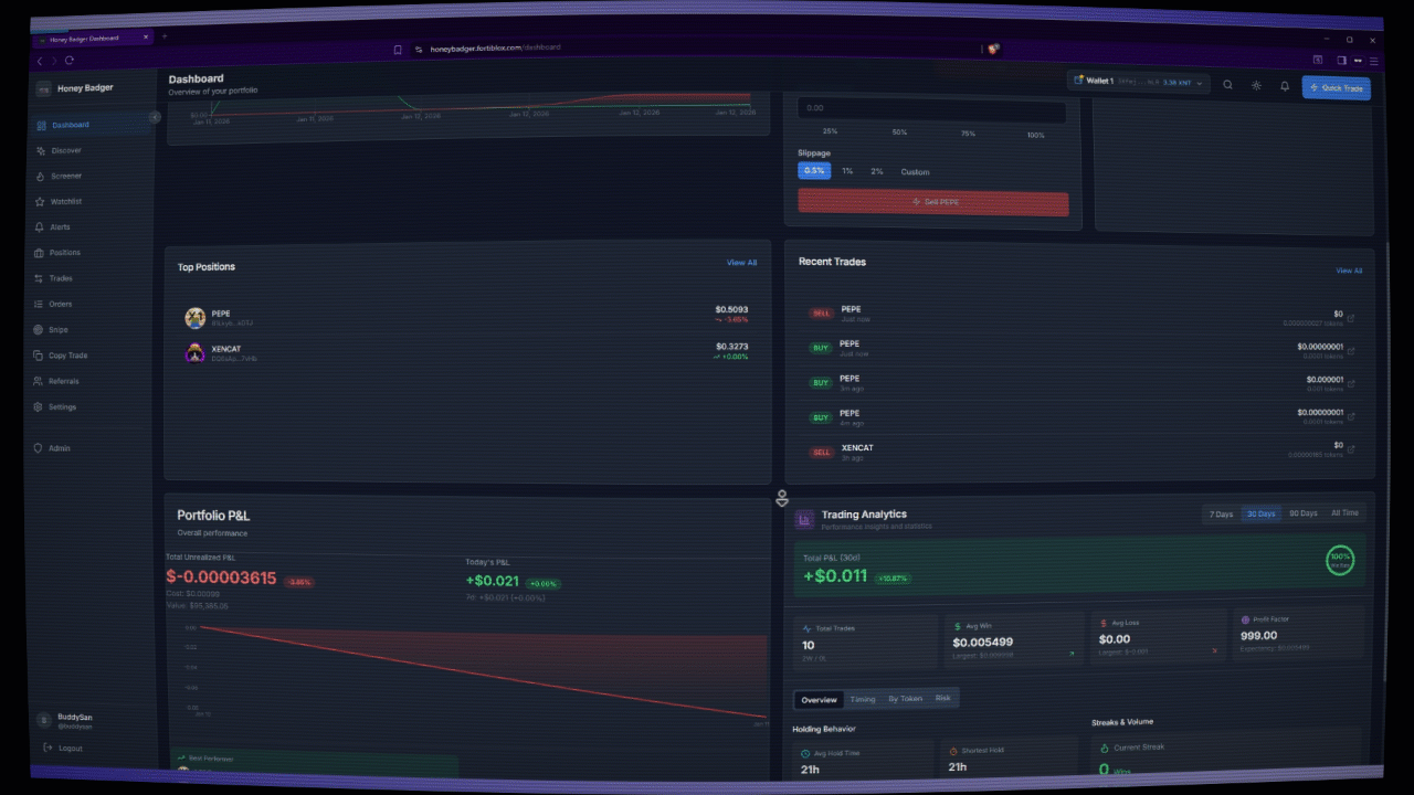 Honey Badger Trading Bot